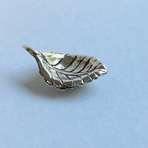 Miniature Sterling Silver Leaf Dish by Don Henry - 1/12 Scale Dollhouse Miniature