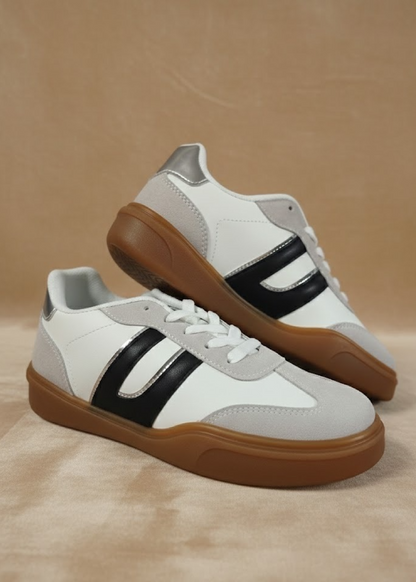 Nicola White Low Top Trainers