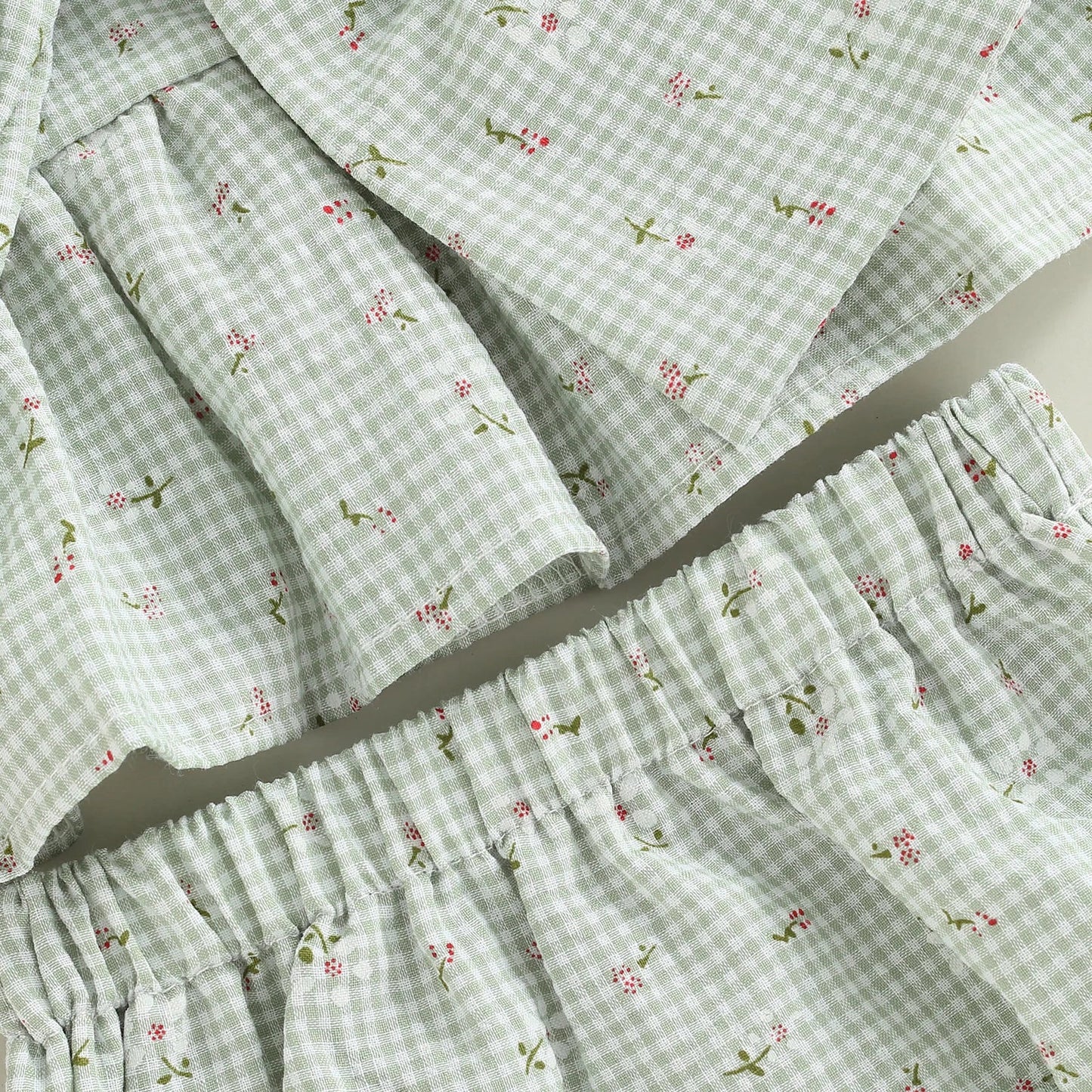 LEAH Checkered Big Bow Outfit