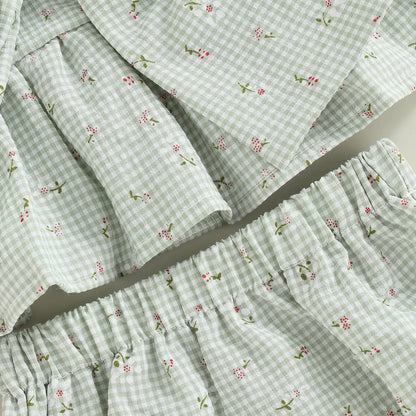 LEAH Checkered Big Bow Outfit