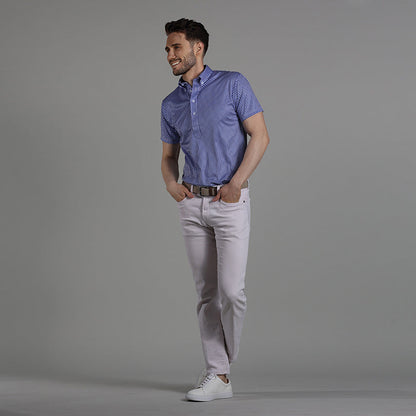 Oxford Button Down Collar Polo Blue Gingham