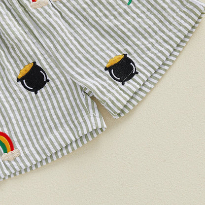 St. PATRICK'S DAY Striped Shorts Outfit
