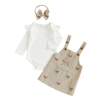 LITTLE BOWS Corduroy Dress Outfit