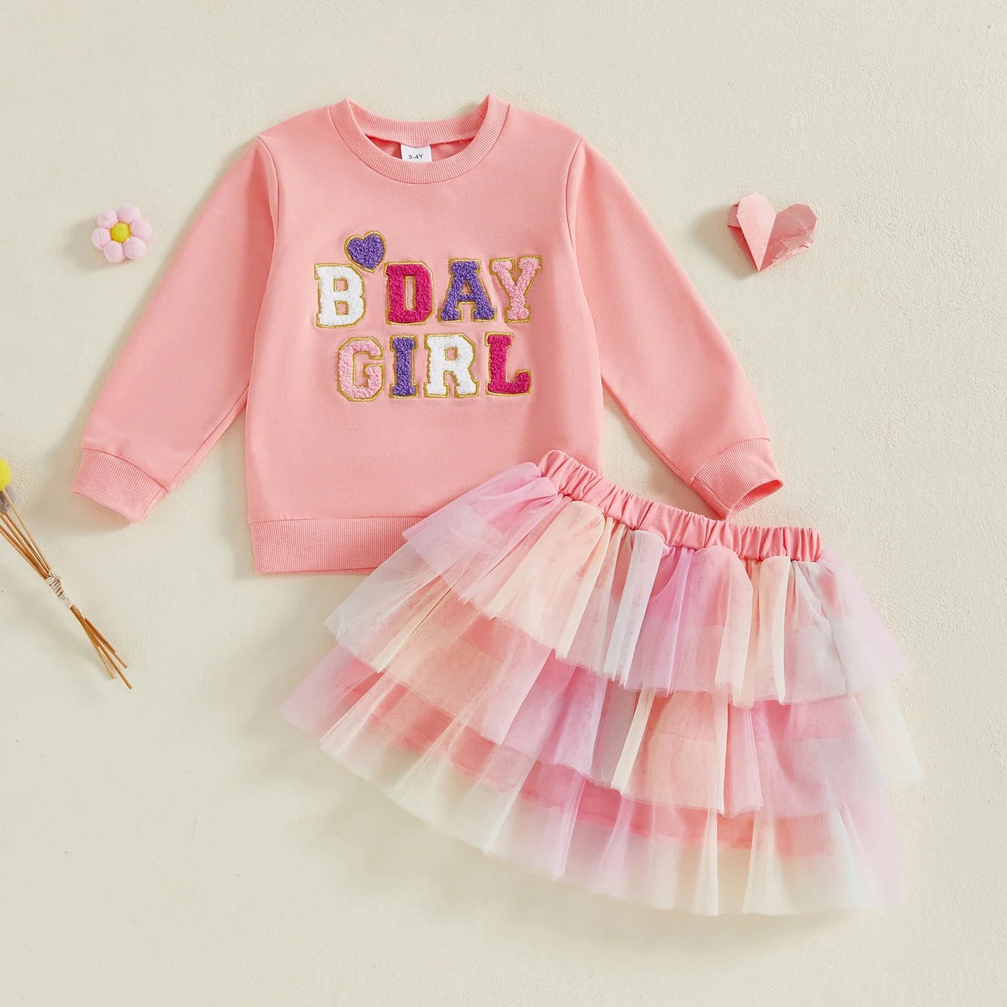 B DAY GIRL Layered Tutu Outfit