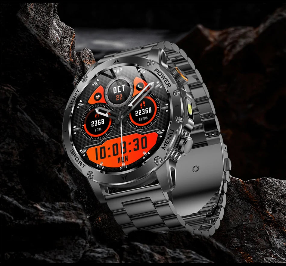 2026 Outdoor New 1000mAh Battery T-Rex 3 Military Grade Smart Watch Men IP69K Waterproof GPS HD Bluetooth Call 100+Sports Watch