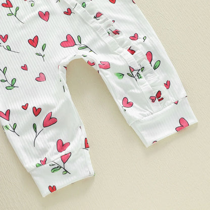 HEART FLOWERS Ruffle Jumpsuit