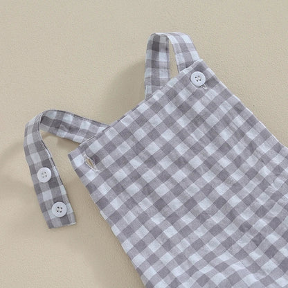 PAULINA Checkered Romper