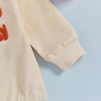 LITTLE PUMPKIN Plush Long-Sleeve Onesie