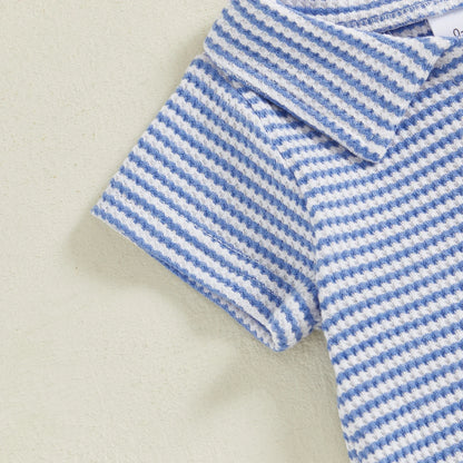 ROBIN Striped Button Romper