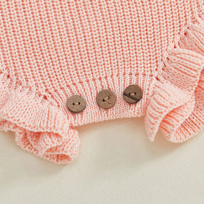 JANIE Knitted Ruffle Romper