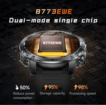 2026 Outdoor New 1000mAh Battery T-Rex 3 Military Grade Smart Watch Men IP69K Waterproof GPS HD Bluetooth Call 100+Sports Watch