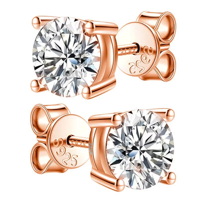 2.0ct Moissanite Stud Earrings in 925 Sterling Silver