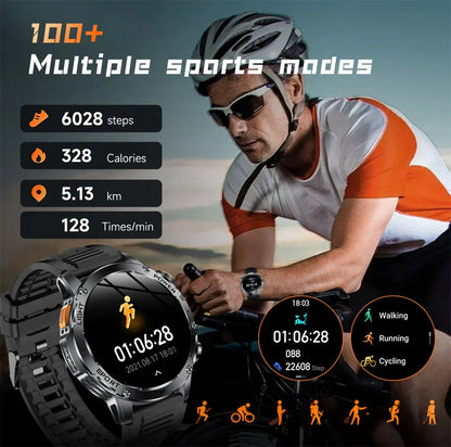2026 Outdoor New 1000mAh Battery T-Rex 3 Military Grade Smart Watch Men IP69K Waterproof GPS HD Bluetooth Call 100+Sports Watch