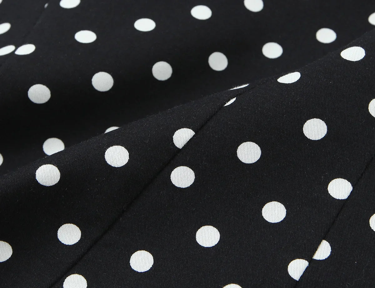 2026 Women New Fashion Suit Sexy Sleeveless Backless Polka Dot Halter Slim Short Top+Side Zipper Casual Short Skirts