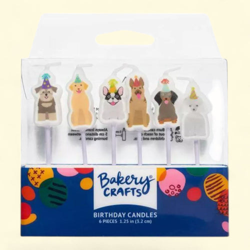 Bakery Crafts Party Dogs Candles, 6pc