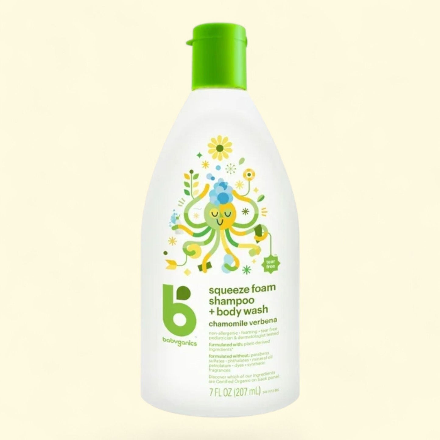 Babyganics Baby Shampoo + Body Wash, Chamomile Verbena, 7oz