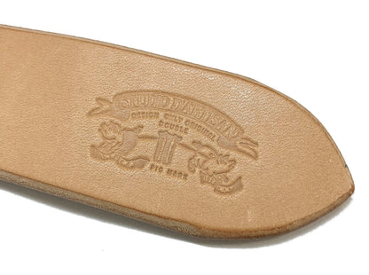 Studio D'artisan Leather Belt Men's Ccasual 38mm Wide/5mm Bend Leather with Thick Oval Buckle B-81 Natural