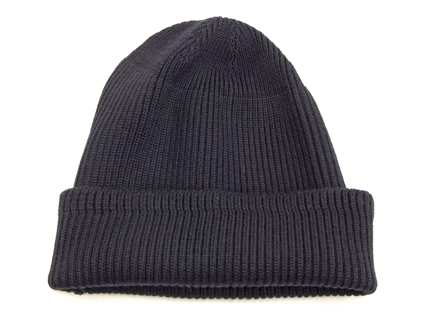 Buzz Rickson Men's U.S. Navy Watch Cap - 100% Wool Military Knit Hat - Made in Japan (BR02243 Navy Blue)