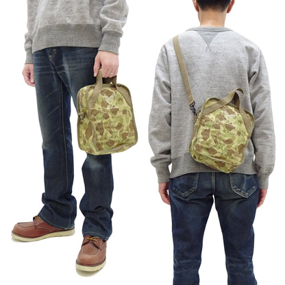 Buzz Rickson Men's Casual Small Shoulder Bag - Frogskin Camouflage, Modern Reinterpretation of WWII U.S. Army Air Forces Pilot Gear, BR02879