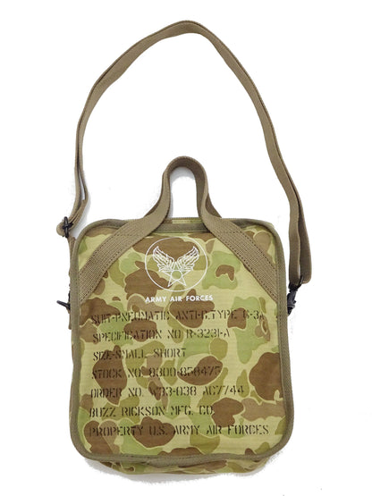 Buzz Rickson Men's Casual Small Shoulder Bag - Frogskin Camouflage, Modern Reinterpretation of WWII U.S. Army Air Forces Pilot Gear, BR02879