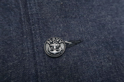 Buzz Rickson Shawl Collar Denim Jacket Men's Reproduction of US Navy Dungaree Jumper BR12744