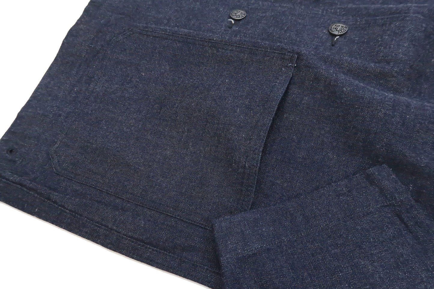 Buzz Rickson Shawl Collar Denim Jacket Men's Reproduction of US Navy Dungaree Jumper BR12744