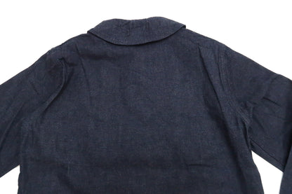 Buzz Rickson Shawl Collar Denim Jacket Men's Reproduction of US Navy Dungaree Jumper BR12744