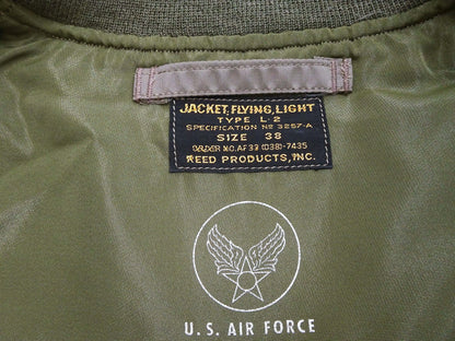 Buzz Rickson Jacket Men's L-2 Flight Jacket Plain Nylon Bomber Jacket L2 BR15125 Olive Drab