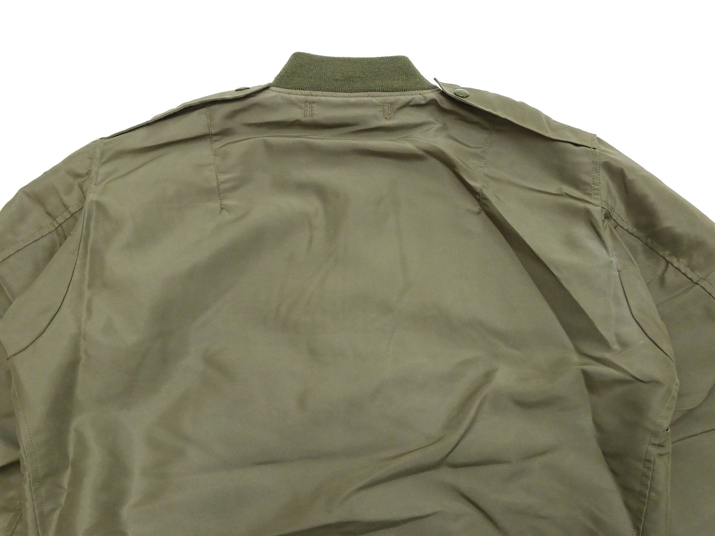 Buzz Rickson Jacket Men's L-2 Flight Jacket Plain Nylon Bomber Jacket L2 BR15125 Olive Drab