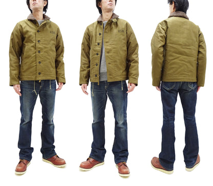 Buzz Rickson N-1 Deck Jacket DEMOTEX-ED Men's Reproduction of US Navy N1 Khaki BR15345
