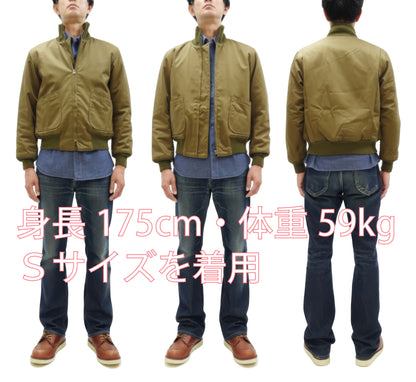Buzz Rickson Tanker Jacket - Men's Reproduction of the U.S. Army Early Patch-Pocket Version BR15750 Light Olive Drab
