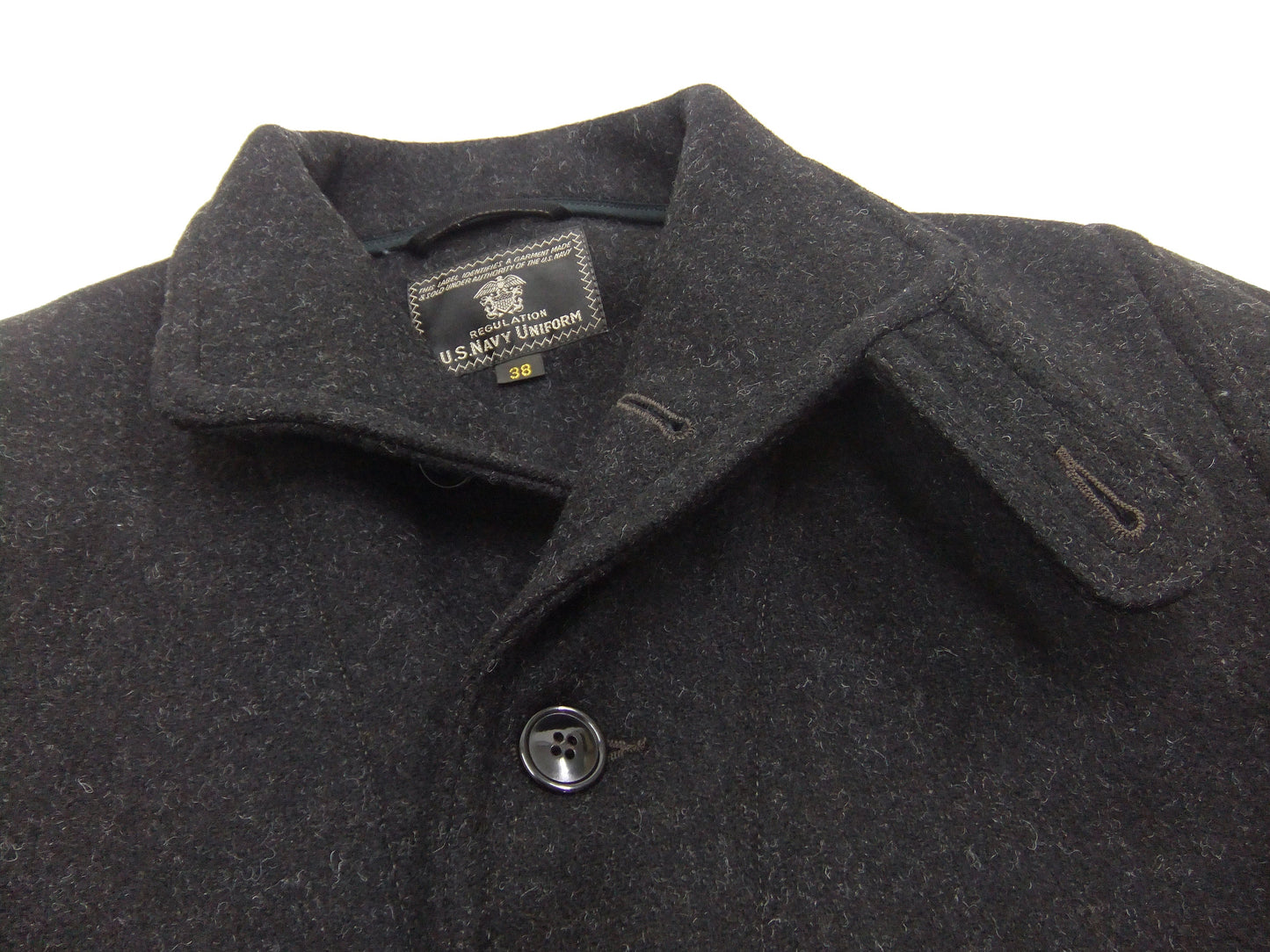 Buzz Rickson Submariner Coat - Men's U.S. Navy Submarine Wool Jacket Reproduction BR15764 Charcoal