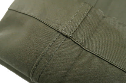 Buzz Rickson's Men's Original Spec Chinos 8.2 oz. Cotton Twill High-Rise Slimmer Straight Fit Military Chino Trousers with Zipper Fly Made in Japan (BR40025, 03 Olive One Wash)
