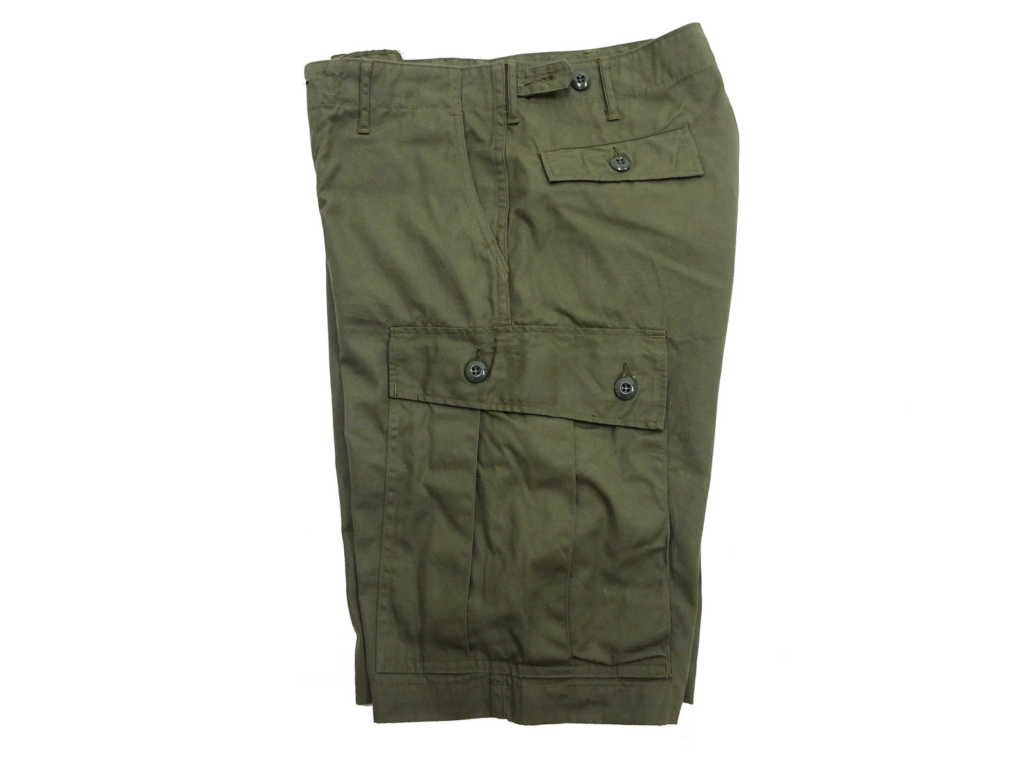 Buzz Rickson Men's Cargo Shorts - Reproduction of Civilian Reinterpretation of U.S. Army Vietnam Tropical Jungle Fatigue Trousers BR52550 Olive