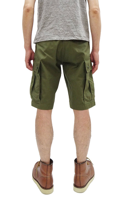 Buzz Rickson Men's Cargo Shorts - Reproduction of Civilian Reinterpretation of U.S. Army Vietnam Tropical Jungle Fatigue Trousers BR52550 Olive