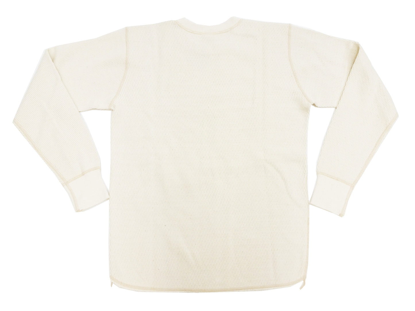 Buzz Rickson Waffle-Knit Thermal T-Shirt Men's Casual Long Sleeve Plain Crew Neck Waffle Tee BR63755 109 Natural