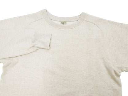 Buzz Rickson Freedom Sleeve Sweatshirt Men's Casual Plain Crewneck Tubular Knit Loop-wheeled Sweatshirt BR69463 131 Oatmeal Color