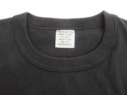 Buzz Rickson T-shirt Men's Plain T shirt Short Sleeve Loopwheel Tee BR78960 119 Black