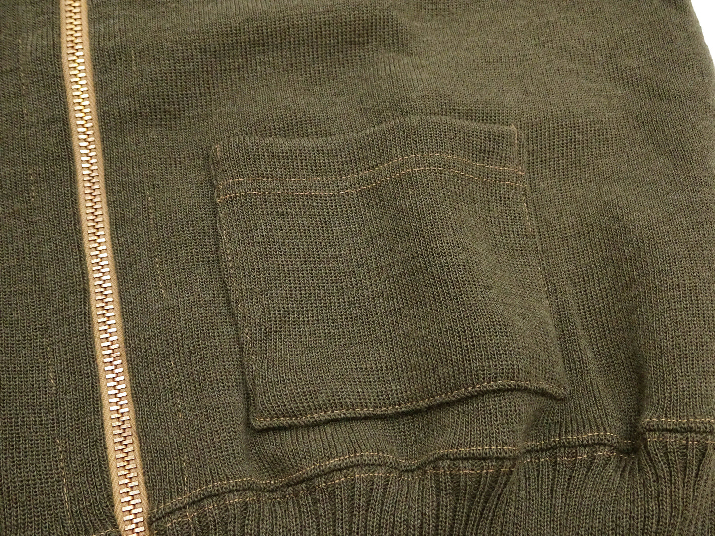 Buzz Rickson Zip Front Sweater Men's Reproduction of WWII USAAF Type C-2 Sweaters Wool Cardigan BR90259 Olive