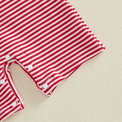 AMERICA Striped Polo Jumpsuit