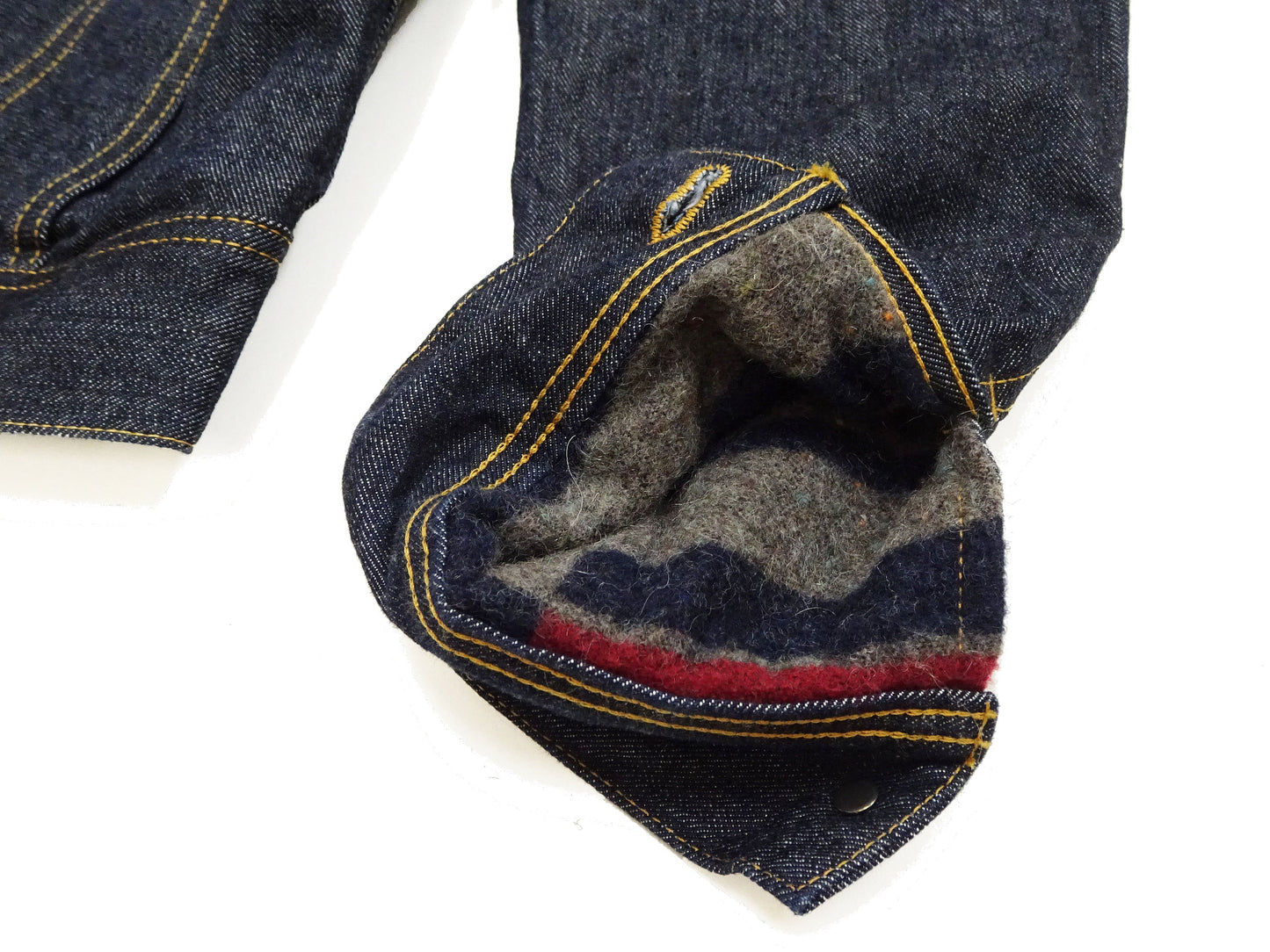 Studio D'Artisan Men's Blanket-Lined Denim Western Jacket - 14oz Left-Hand Twill, Inspired by Lee 101 Storm Rider, Modern Slim Fit, Made in Japan (SDA D4187)