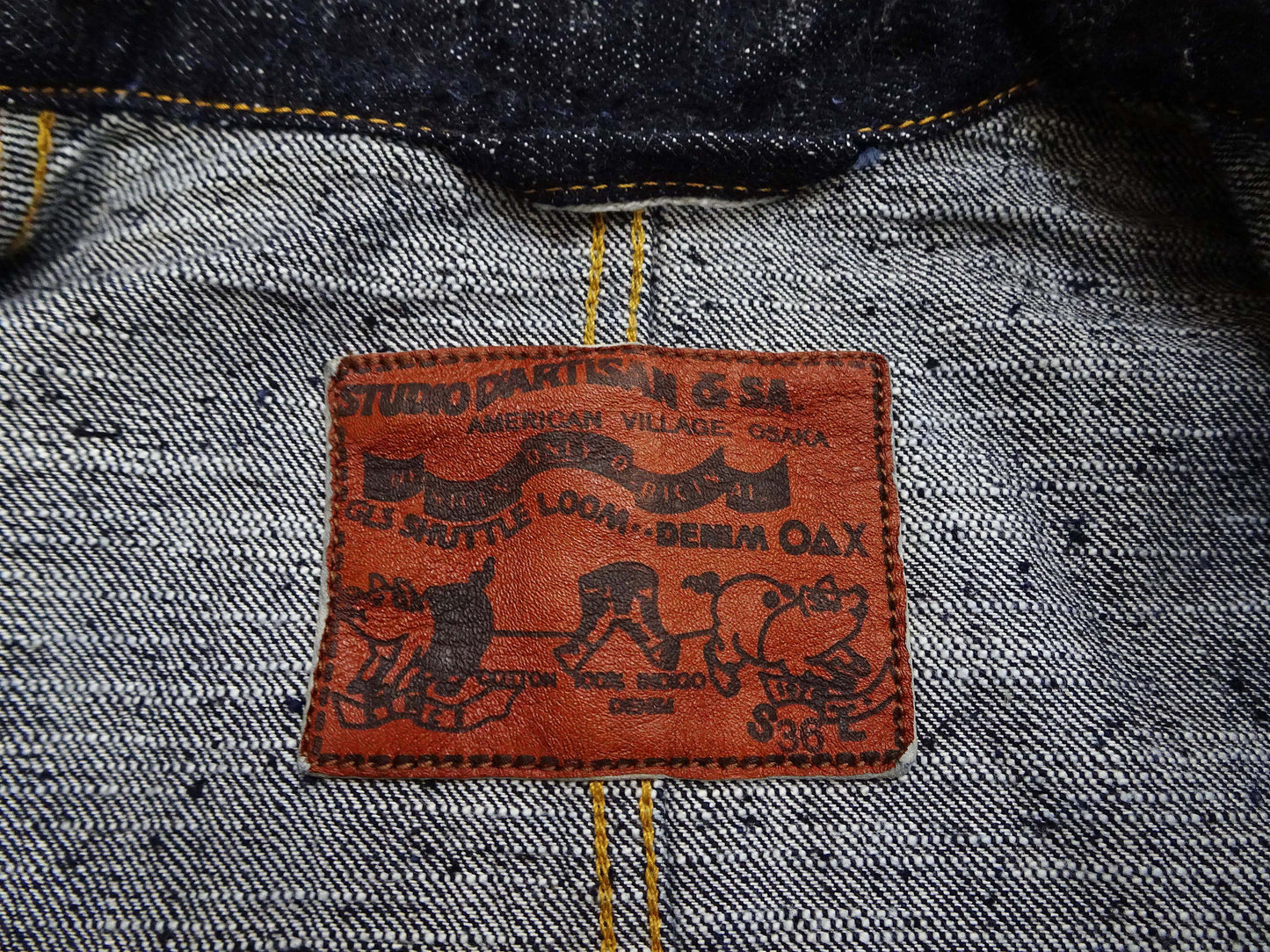 Studio D'Artisan Men's 15oz Selvedge Denim Chore Coat Jacket - Made in Japan, Regular Fit, Toyoda GL3 Loom-Woven (SDA D4620, One-Wash)