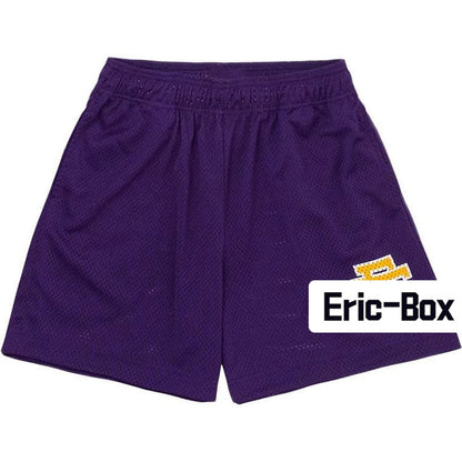 Purple Basic Mesh Shorts