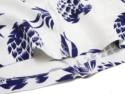 Duke Kahanamoku Hawaiian Shirt Men's Duke's Pineapple Short Sleeve Rayon Aloha Shirt DK36201 105 Off-White