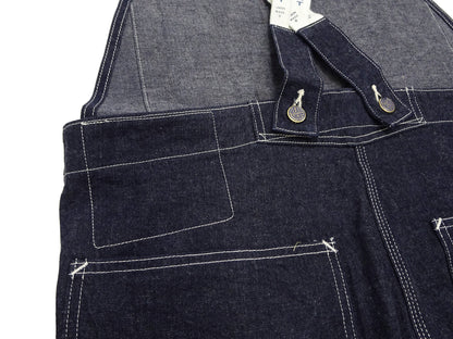 HEADLIGHT Overalls Men's Casual Unlined 11 Oz. Denim Low-back Bib Overalls with X-back Suspender Straps Toyo Enterprises HD42554 421A One-Wash