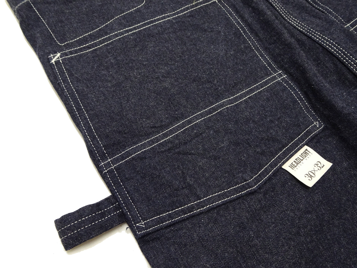 HEADLIGHT Overalls Men's Casual Unlined 11 Oz. Denim Low-back Bib Overalls with X-back Suspender Straps Toyo Enterprises HD42554 421A One-Wash