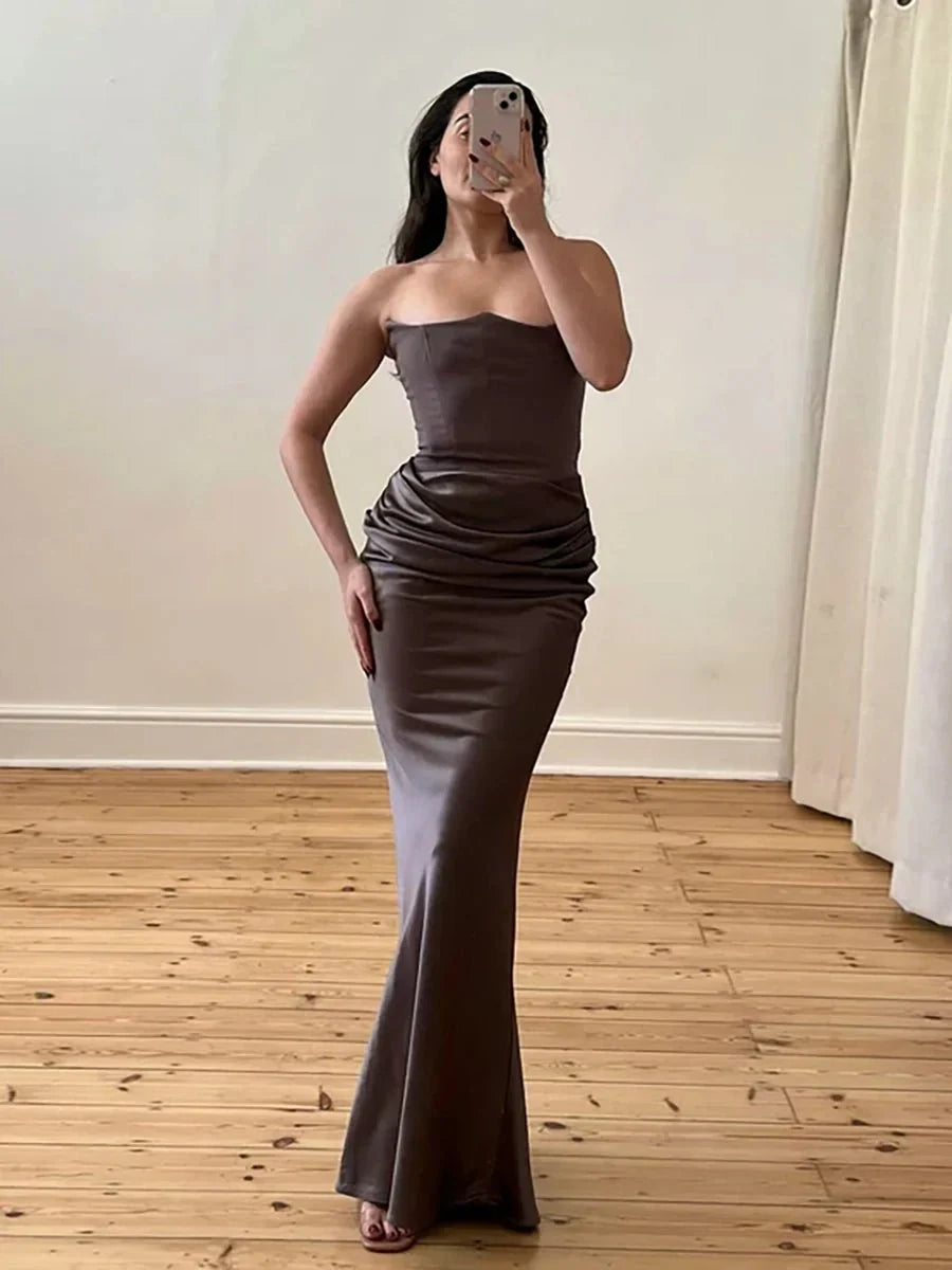 Isaiah Slim Tube Top Long Dress