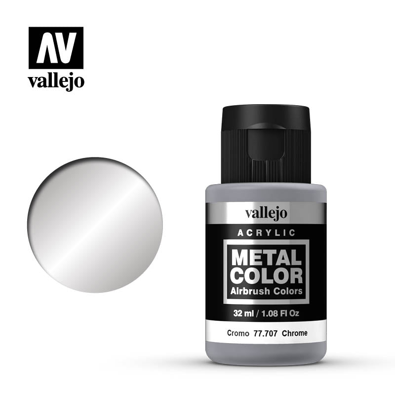 Metal Color Airbrush Colors by Vallejo - 77.707 Chrome