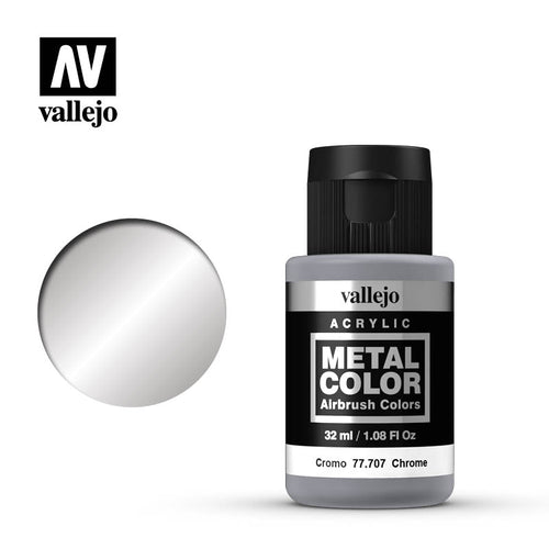 Metal Color Airbrush Colors by Vallejo - 77.707 Chrome