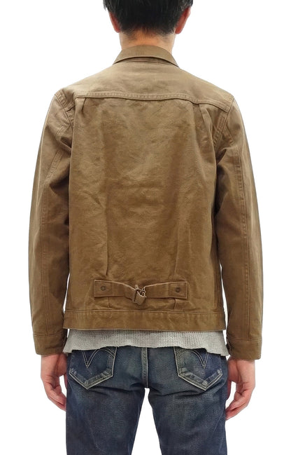 ONI Denim Men's Type I-Inspired Jacket Brown-Khaki 13 oz. Sulfur-Dyed Heavy Oxford Made in Japan (ONI-01507L-HOX-BRK)